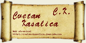 Cvetan Kasalica vizit kartica